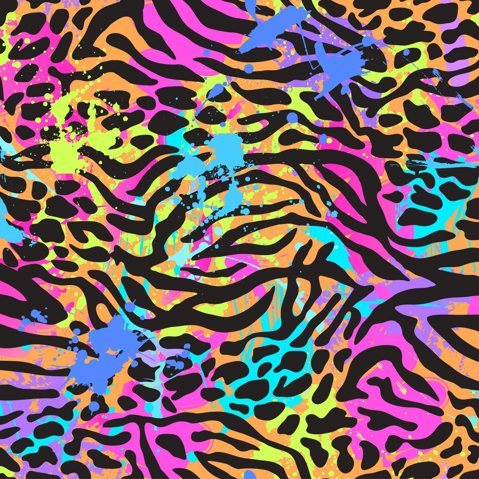 colourful animal print