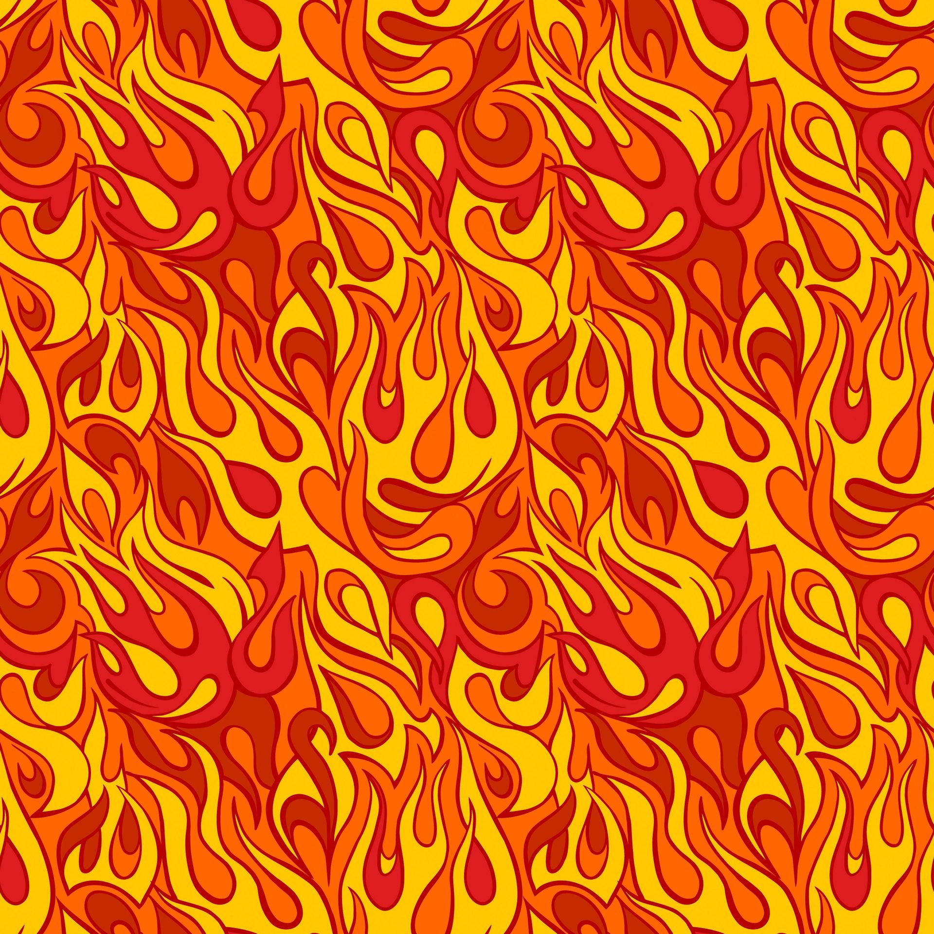 flame fire print