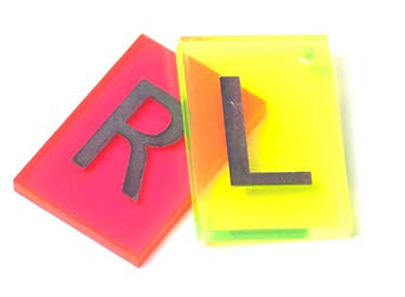 X-Ray Marker: Letter 'L' on Perspex Pair