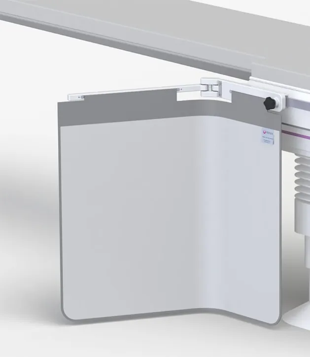 Lower Body Table Shield - 78cm (Overlapping Panels, Fold Down, Fold Down)