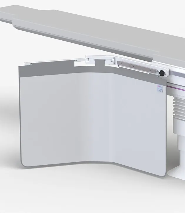 Lower Body Table Shield - 114cm (Overlapping Panels, Fold Down, Fold Down, 10 x 25 x 350 mm)