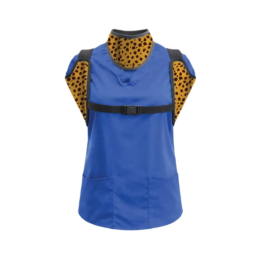 Mammo Shield & Thyroid Pack, Lightweight Lead (0.35, Royal Blue - BL, Black - KPL, Binding - Black, None / No Other Personalisation)