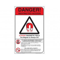 MRI High Magnetic Field Danger Sign
