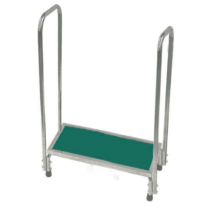 MRI Non Magnetic Wide Single Step Stool with Handrails
