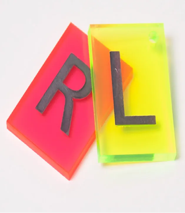 [LL1L] X-Ray Marker: Letter 'L' on Perspex (No Extra Characters)