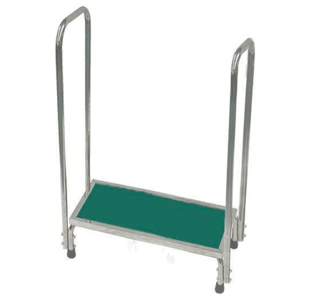 MRI Non Magnetic Wide Single Step Stool with Handrails Rothband